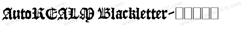 AutoREALM Blackletter字体转换